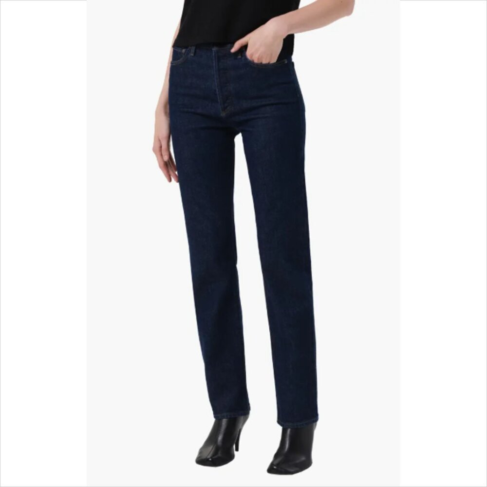 Agolde 90s Pinch Waist Long Jeans Denim Reissue Dark Button Fly High Rise New 31